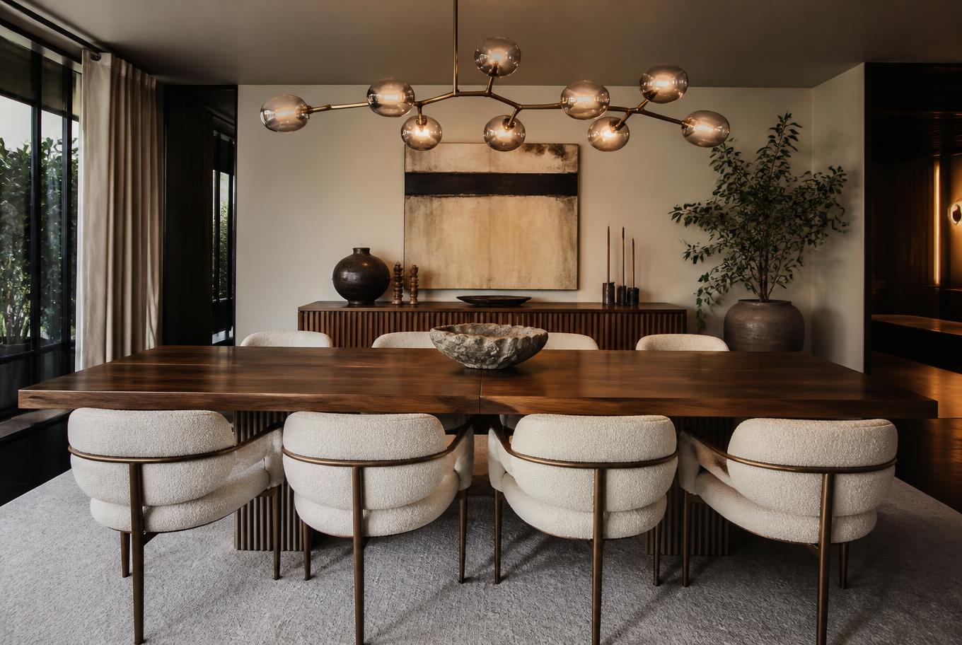 Elegantes Esszimmer mit hochwertigem Interior-Design
